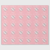 クリスマエレガントスの銀の雪片 ラッピングペーパー (フラット)