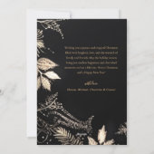 クリスマエレガントスモダンブラックユニークフェスティバル シーズンカード (裏面)