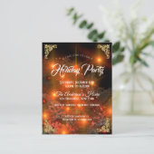 クリスマエレガントツリーホリデーパーティー招待状 シーズンポストカード (スタンド正面)