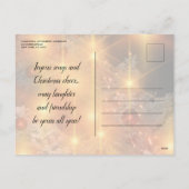 クリスマエレガントツリーホリデーパーティー招待状 シーズンポストカード (裏面)