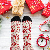 クリスマクラシックスの赤と白のクルーソック ソックス