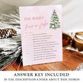 クリスマスああベビー真偽の赤ちゃんシャワーゲーム 招待状