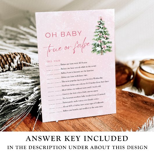 クリスマスああベビー真偽の赤ちゃんシャワーゲーム 招待状