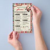 クリスマスあなたの携帯電話のプレイドゲームカードに何がある チラシ (ハンドル)