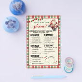 クリスマスあなたの携帯電話のプレイドゲームカードに何がある チラシ (シングル)