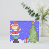 クリスマスありがとうございまパーソナライズされたす ポストカード (スタンド正面)