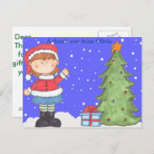 クリスマスありがとうございまパーソナライズされたす ポストカード (正面/裏面)