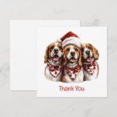 クリスマスありがとうビーグル犬 サンキューカード (正面/裏面)