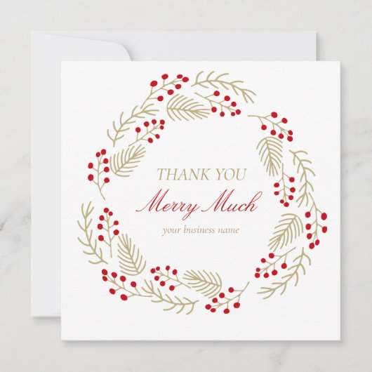 クリスマスありがとう名刺 サンキューカード (正面)