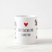 クリスマスありがとう私を育ててくれて コーヒーマグカップ (中央)