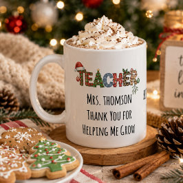 クリスマスありがとう私を育ててくれて コーヒーマグカップ
