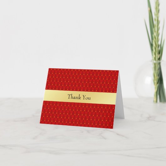 クリスマスありがとう 赤と金の木 カード (正面)