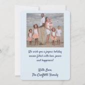 クリスマスいかりライトシーズンのグリーティングフォト シーズンカード (裏面)