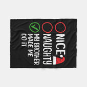 クリスマスいけないい兄は私にそれをXmにした フリースブランケット (正面(横))