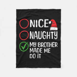 クリスマスいけないい兄は私にそれをXmにした フリースブランケット