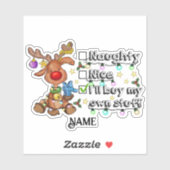 クリスマスいけなとニースパーソナライズされた シール (シート)