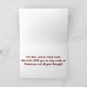 クリスマスいけなに双子のユーモア/両親に優しい シーズンカード (内部)