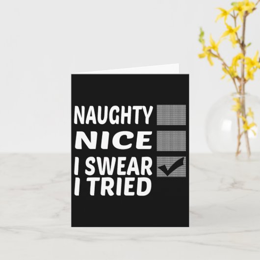 クリスマスいけなに挑戦したと誓っておもしろいいい カード (黄色い花)