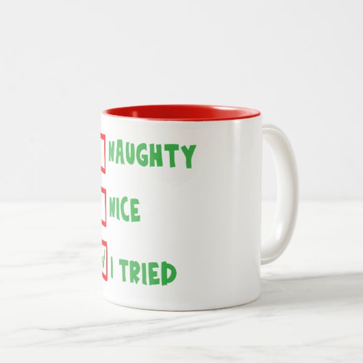 クリスマスいけなのマグカップを試してみて良かった ツートーンマグカップ (正面右)