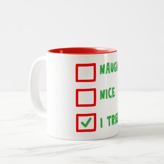 クリスマスいけなのマグカップを試してみて良かった ツートーンマグカップ (正面左)