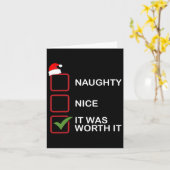 クリスマスいけなのリストに値する素晴らおもしろいしい カード (黄色い花)