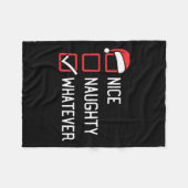 クリスマスいけなのリスト フリースブランケット (正面(横))