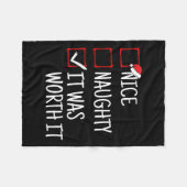 クリスマスいけなの価値があってよおもしろいかった フリースブランケット (正面(横))