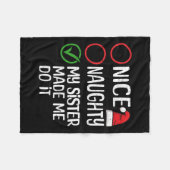 クリスマスいけなの素敵な私の妹はそれをXma行った フリースブランケット (正面(横))