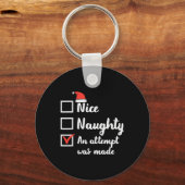 クリスマスいけなの素敵な試みが男性Wクリスマスされた キーホルダー (正面)