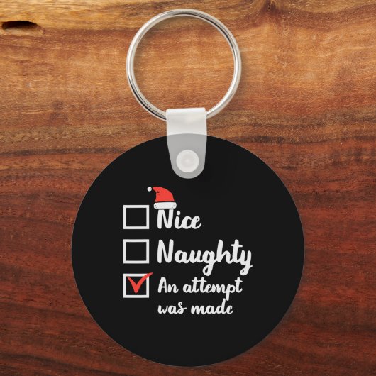 クリスマスいけなの素敵な試みが男性Wクリスマスされた キーホルダー (正面)
