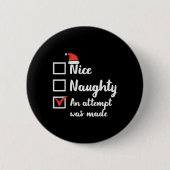 クリスマスいけなの素敵な試みが男性Wクリスマスされた 缶バッジ (正面)