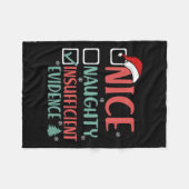 クリスマスいけなの証拠が不十分でおもしろいある フリースブランケット (正面(横))