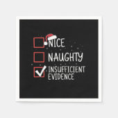 クリスマスいけなの証拠が不十分でおもしろいす スタンダードカクテルナプキン (正面)