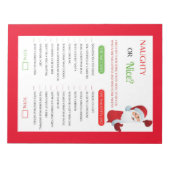 クリスマスいけなまたはナイスゲーム ノートパッド (正面)