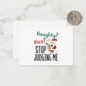 クリスマスいけなをストップ評価して良おもしろいい ノートカード (正面/裏面インサイチュ)