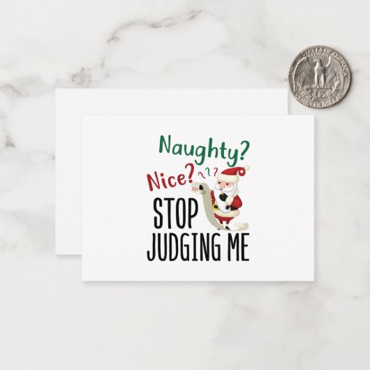 クリスマスいけなをストップ評価して良おもしろいい ノートカード (正面/裏面インサイチュ)