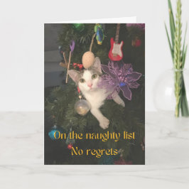 クリスマスいけなツリーの猫 カード