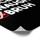 クリスマスいけなニースブルおもしろいクリスマスリスト女性 ポスター (角)