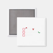 クリスマスいけなニースブルおもしろいクリスマスリスト女性 マグネット (正面/裏面)