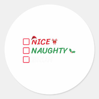 クリスマスいけなニースブルおもしろいクリスマスリスト女性 ラウンドシール