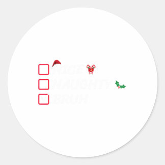 クリスマスいけなニースブルおもしろいクリスマスリスト女性 ラウンドシール