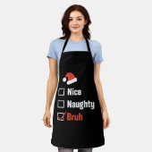クリスマスいけなニースブルおもしろいクリスマス一覧 エプロン (着用した状態)