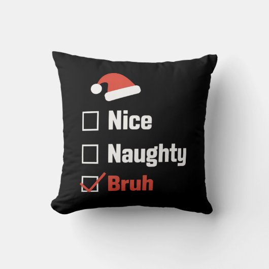 クリスマスいけなニースブルおもしろいクリスマス一覧 クッション (正面)