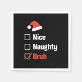 クリスマスいけなニースブルおもしろいクリスマス一覧 スタンダードカクテルナプキン (正面)