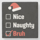 クリスマスいけなニースブルおもしろいクリスマス一覧 ストーンコースター (正面)