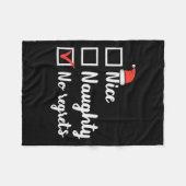 クリスマスいけなニース後悔なしおもしろいクリスマス一覧 フリースブランケット (正面(横))