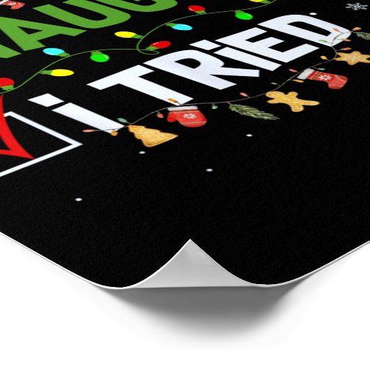 クリスマスいけなニース私は休日おもしろいクリスマスを試した ポスター (角)