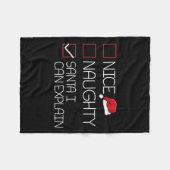 クリスマスいけなパジャマを説明できるサンタ フリースブランケット (正面(横))