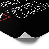 クリスマスいけなパジャマを説明できるサンタ ポスター (角)