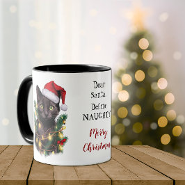 クリスマスいけなライトで絡まる猫を定義 マグカップ